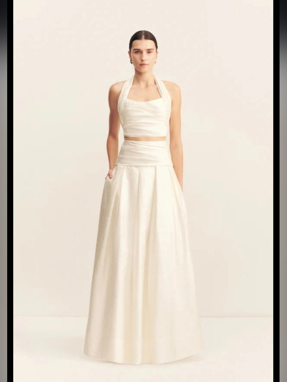NEW Shona Joy SILK skirt in Ivory
